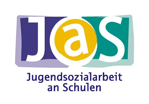Logo JaS. JaS steht für Jugendsozialarbeit an Schulen.