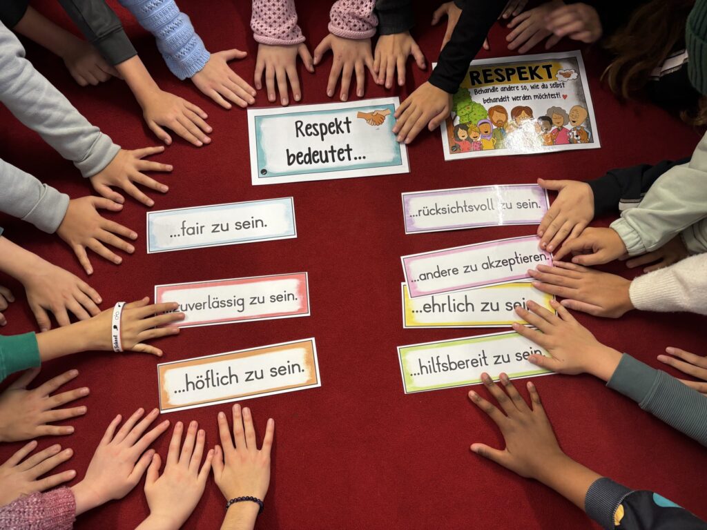 Schüler der Klasse 4b befassten sich mit dem Thema "Respekt".