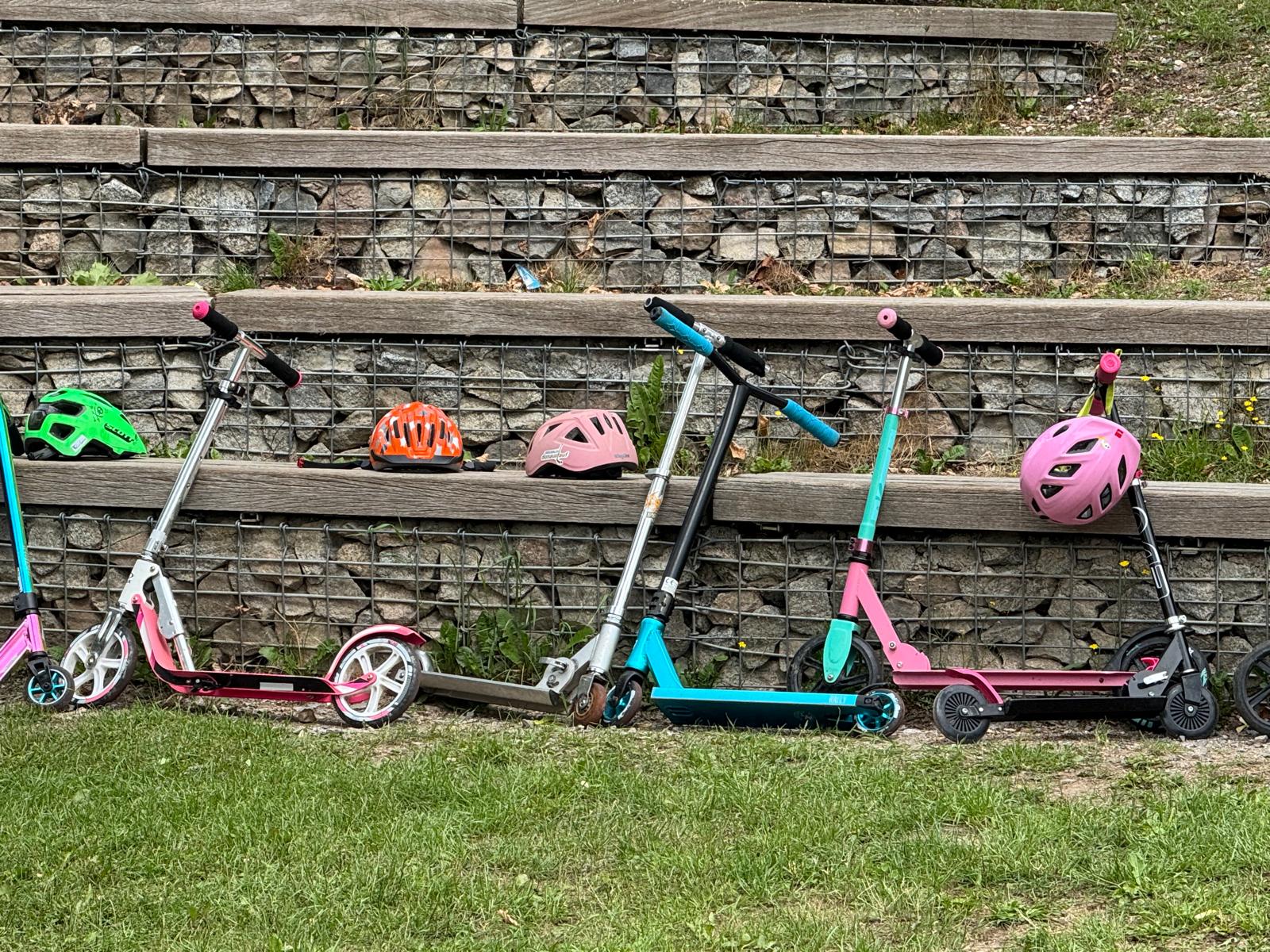 Rollerparcours der zweiten Klassen